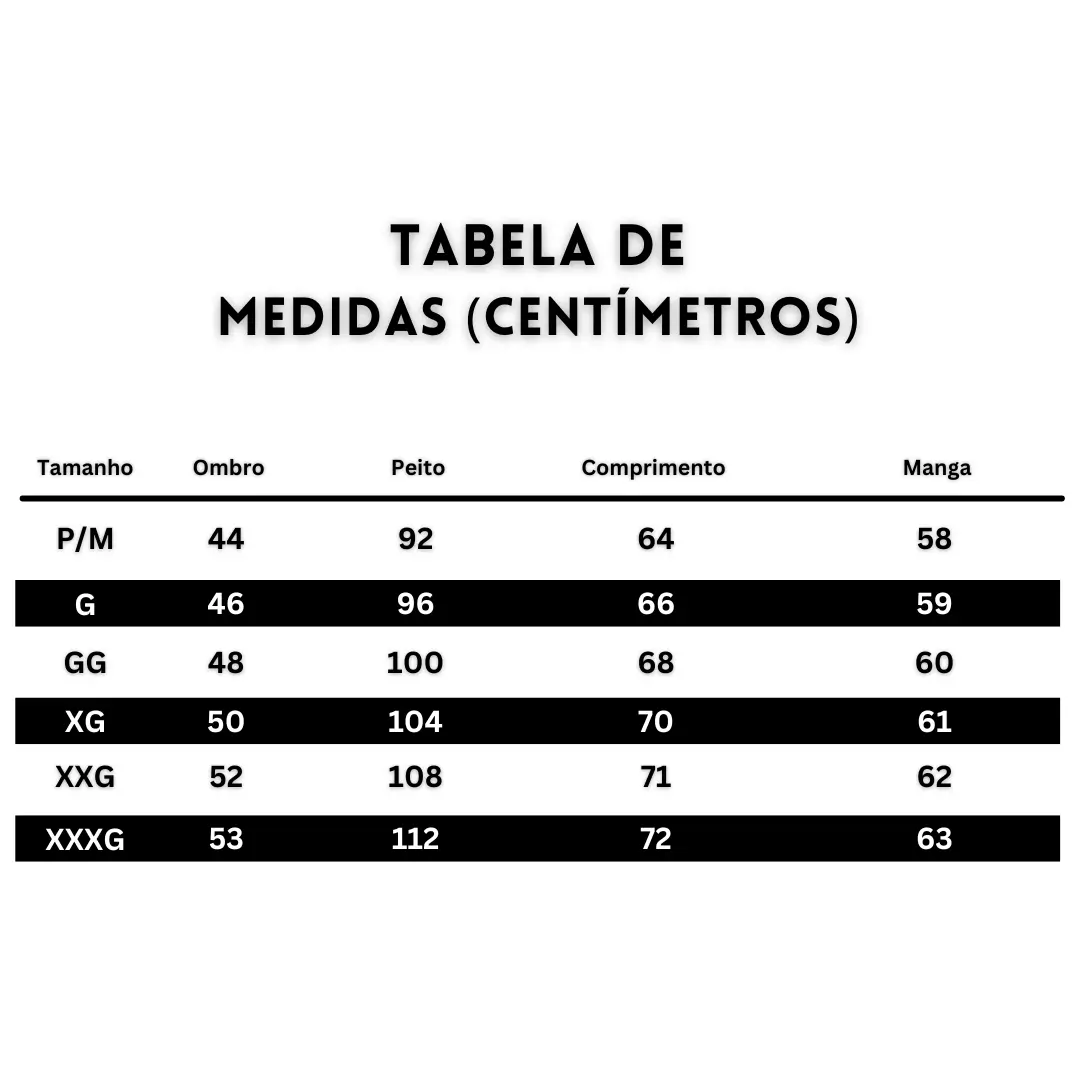 Tabela de Medidas Virtus Store Suéter Masculino de Inverno Favocent Casual